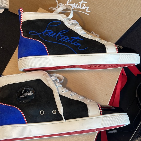 ✨HOST PICK✨ Men’s Navy Louis Flat High Tops - Picture 9 of 16